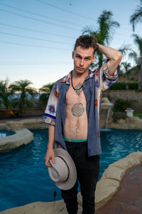 Royal Horizons Button Up Shirt