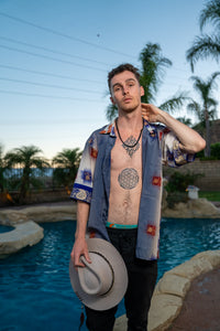Royal Horizons Button Up Shirt