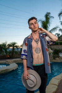 Royal Horizons Button Up Shirt