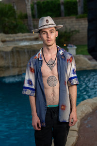 Royal Horizons Button Up Shirt