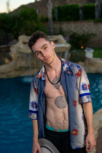 Royal Horizons Button Up Shirt