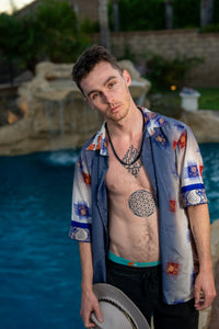 Royal Horizons Button Up Shirt