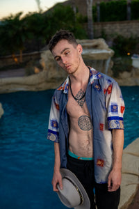 Royal Horizons Button Up Shirt