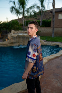Royal Horizons Button Up Shirt