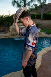Royal Horizons Button Up Shirt