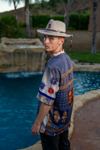 Royal Horizons Button Up Shirt