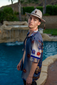 Royal Horizons Button Up Shirt
