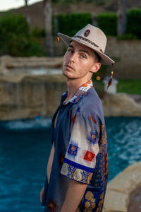 Royal Horizons Button Up Shirt