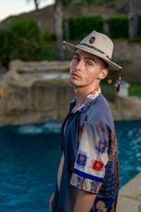 Royal Horizons Button Up Shirt