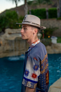 Royal Horizons Button Up Shirt