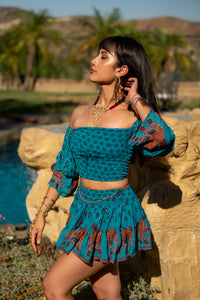 Ocean Elephant Mini Skirt Set