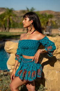 Ocean Elephant Mini Skirt Set
