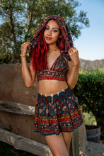 Load image into Gallery viewer, Bohemian Sapphire Mini Skirt Set
