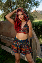 Load image into Gallery viewer, Bohemian Sapphire Mini Skirt Set
