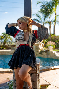 Mosaic Mantra Mini Babydoll Dress