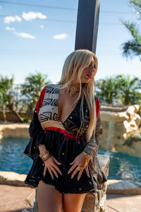 Mosaic Mantra Mini Babydoll Dress