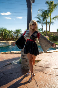 Mosaic Mantra Mini Babydoll Dress