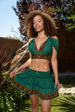 Load image into Gallery viewer, turquoise paradise mini skirt set

