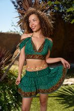 Load image into Gallery viewer, turquoise paradise mini skirt set
