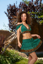 Load image into Gallery viewer, turquoise paradise mini skirt set
