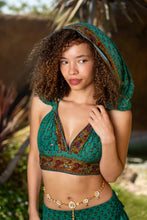 Load image into Gallery viewer, turquoise paradise mini skirt set
