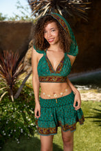 Load image into Gallery viewer, turquoise paradise mini skirt set
