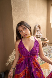 Purple Fire Magic Dress