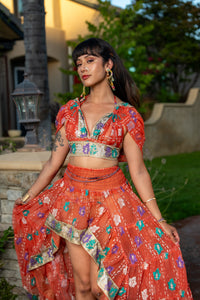 Saffron Rose Bollywood Set