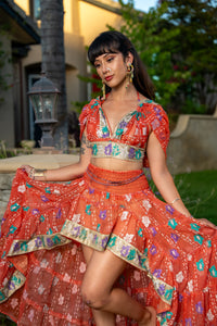 Saffron Rose Bollywood Set