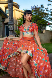 Saffron Rose Bollywood Set
