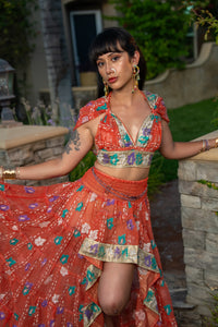 Saffron Rose Bollywood Set