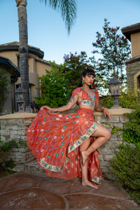 Saffron Rose Bollywood Set