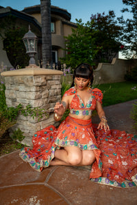 Saffron Rose Bollywood Set