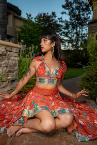 Saffron Rose Bollywood Set
