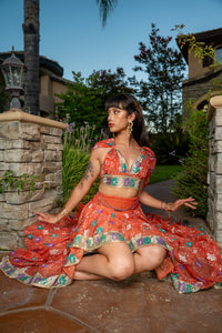 Saffron Rose Bollywood Set