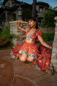 Saffron Rose Bollywood Set