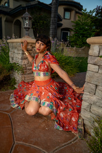 Saffron Rose Bollywood Set