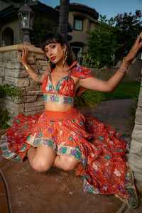 Saffron Rose Bollywood Set