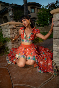 Saffron Rose Bollywood Set