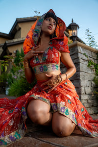 Saffron Rose Bollywood Set