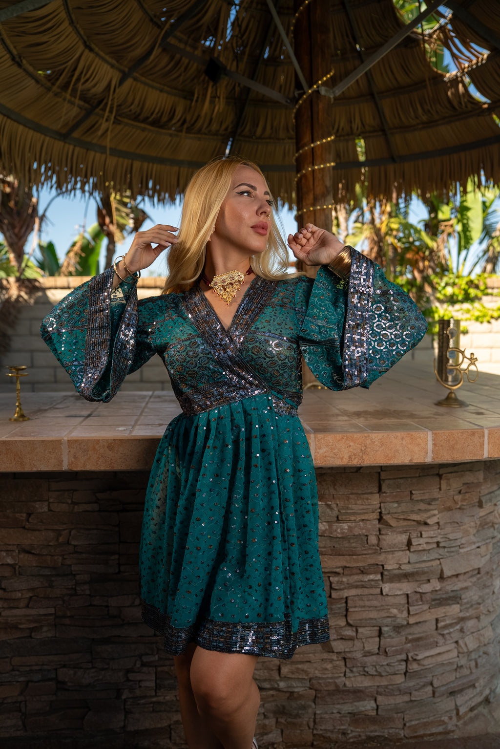 Poseidon Noir Baby Doll Dress