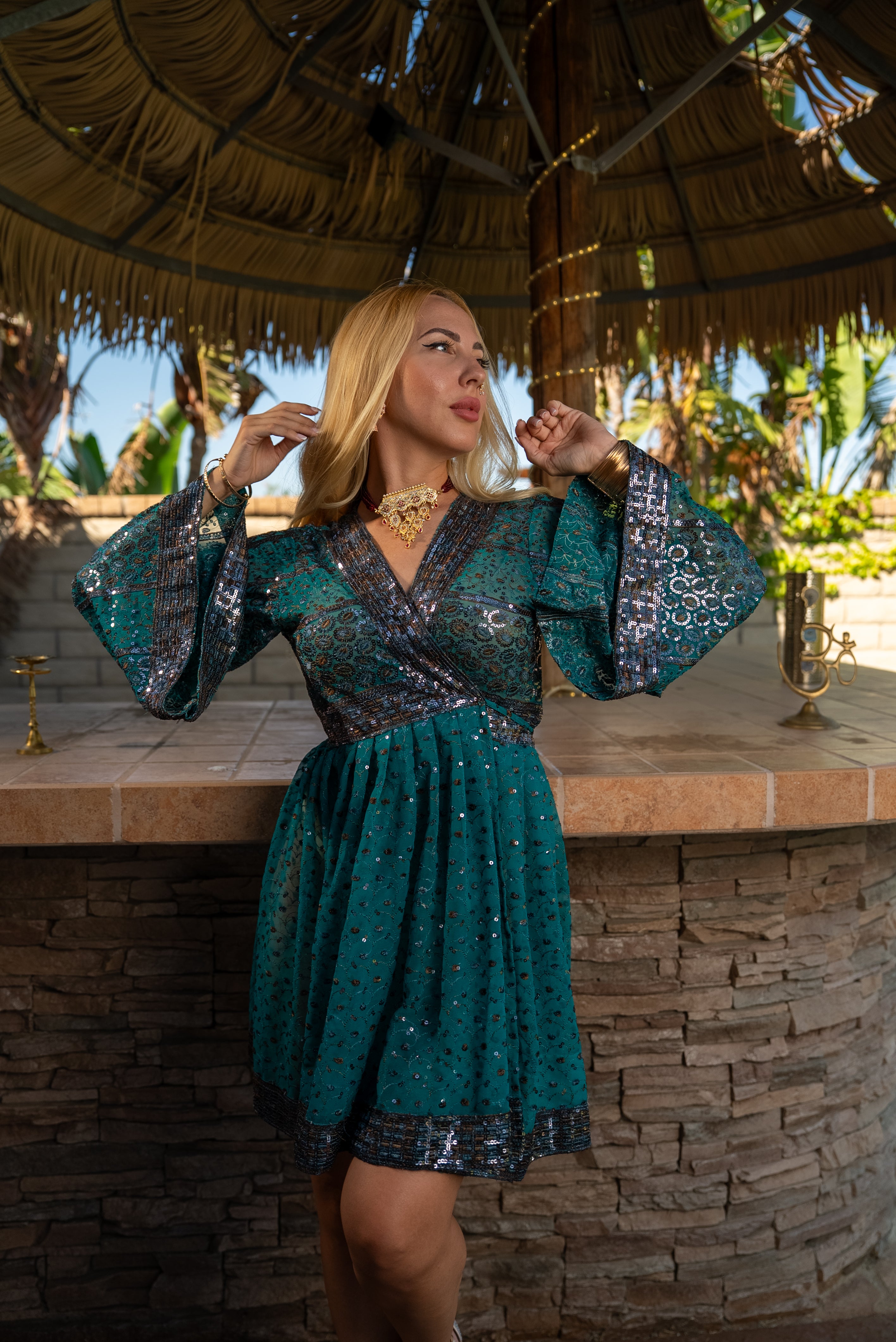Poseidon Noir Baby Doll Dress