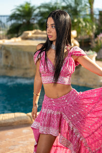 Pink Lotus Bollywood Set