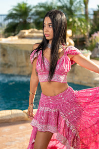 Pink Lotus Bollywood Set