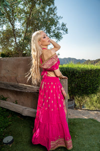 Pink Lotus Bollywood Set