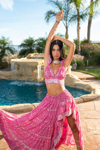 Pink Lotus Bollywood Set