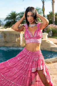 Pink Lotus Bollywood Set