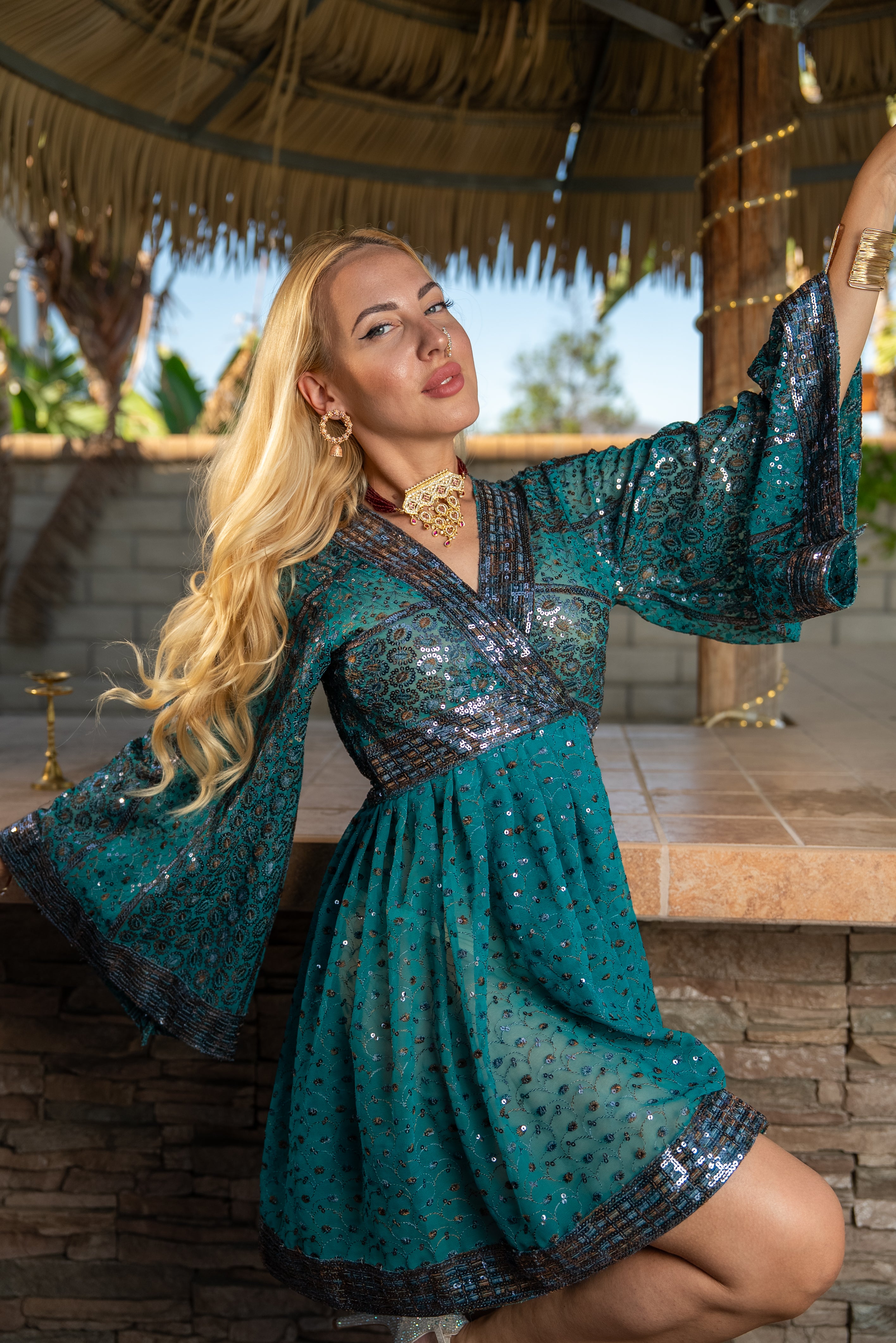 Poseidon Noir Baby Doll Dress
