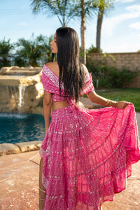 Pink Lotus Bollywood Set