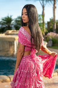 Pink Lotus Bollywood Set